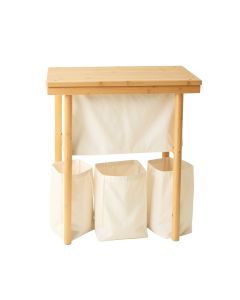 Willow Brook Laundry Sorting Station With Plain Removable Bags - Ivory (synthetic illustration; no displayed measurements)