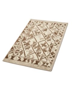 Coulombe Geometric Tufted Wool Beige/Brown Area Rug