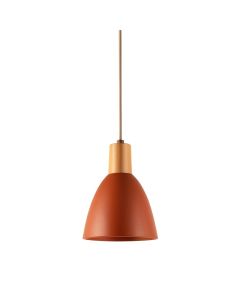 Cliff Bluff Pendant Light Suspended From One Plain Cable - Terracotta