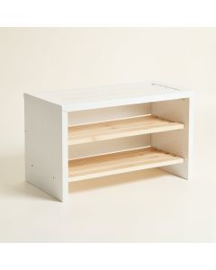 Reed Bluff Shoe Storage Bench - White (synthetic illustration; no displayed measurements)