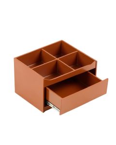 Cove Bridge Empty Coffee-Station Organizer - Terracotta