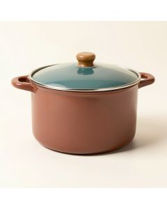 Ayesha Home Collection Porcelain Enamel Nonstick Straining Casserole With Lid , 5.5-Quart (synthetic illustration; no displayed measurements)