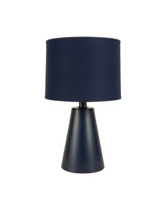 Spruce Crossing Table Lamp With A Plain Fabric Shade - Navy