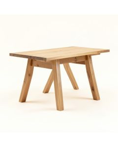Georgii Trestle Wood Dining Table (synthetic illustration; no displayed measurements)