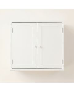 Sage Arc Wall-Mounted Laundry Cabinet - White (synthetic illustration; no displayed measurements)