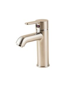 Waterfall Bathroom Faucet With Clear Glass Disc