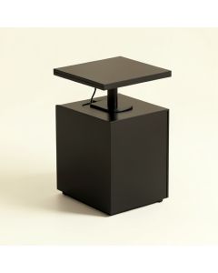 Brightech Madison Nightstand Side Table With Built In Lamp And Usb Port , Black (synthetic illustration; no displayed measurements)