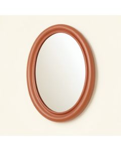 Holly Branch Framed Wall Mirror - Terracotta (synthetic illustration; no displayed measurements)