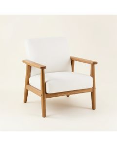 Maple Crossing Upholstered Armchair - White (synthetic illustration; no displayed measurements)