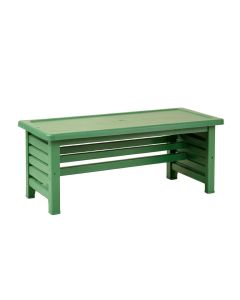 Oak Bluff Narrow Outdoor Storage Bench - Green (synthetic illustration; no displayed measurements)