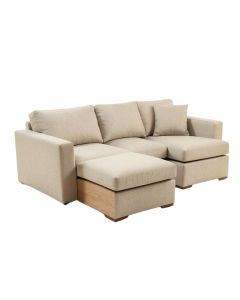 Inessa 89 '' Wide Linen Reversible Sleeper Sofa & Chaise