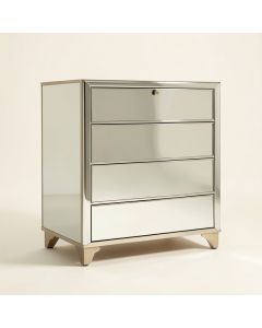 Mucha 4 Drawer Mirrored Accent Chest (synthetic illustration; no displayed measurements)