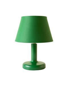 Ridge Branch Table Lamp With A Plain Fabric Shade - Green