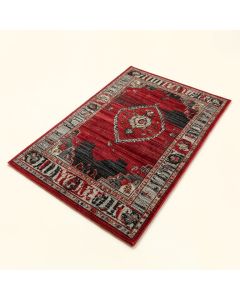 Rad Wave Power Loom Red/Gray/Black Rug (synthetic illustration; no displayed measurements)
