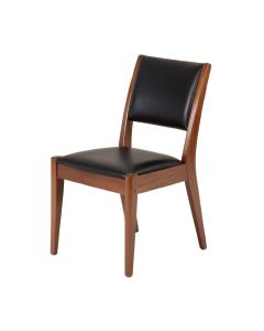 Carrol Ladder Back Side Chair In Black/Brown
