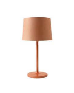 Brook Bridge Table Lamp With A Plain Fabric Shade - Terracotta