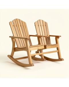 Elanny 2 Piece Acacia Wood Rocking Chair Set (synthetic illustration; no displayed measurements)