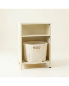 Slate Bluff Freestanding Pull-Out Hamper Cabinet - Ivory (synthetic illustration; no displayed measurements)