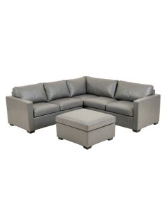 Chiraca 106 '' Wide Genuine Leather Right Hand Facing Modular Corner Sectional With Ottoman
