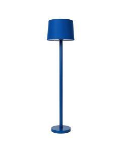 Pine Brook Floor Lamp With A Plain Fabric Shade - Blue (synthetic illustration; no displayed measurements)