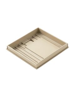 Meadow Crossing Empty Under-Desk Cable Tray - Beige (synthetic illustration; no displayed measurements)