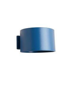 Briar Dell Wall Sconce Mounted On A Plain Wall - Blue