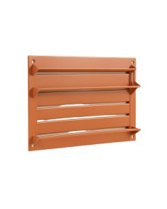 Moss Bridge Empty Wall-Mounted Tool Organizer Panel - Terracotta (synthetic illustration; no displayed measurements)