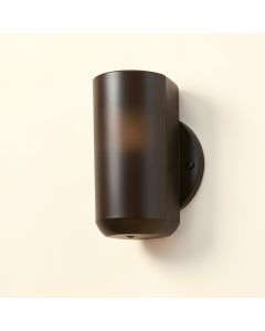Cline Dark Bronze 12 '' H Outdoor Armed Sconce (synthetic illustration; no displayed measurements)
