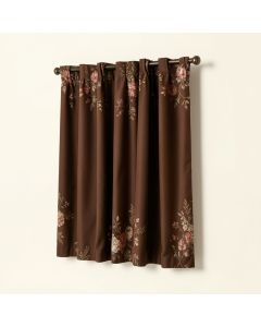 Victorian Floral Room Darkening Rod Pocket Curtain Panels (synthetic illustration; no displayed measurements)