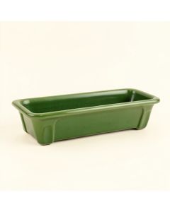 Spruce Bend Empty Railing Planter With Integral Brackets - Green (synthetic illustration; no displayed measurements)