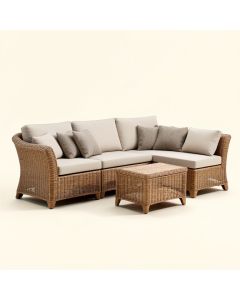 4 Piece Rattan Sofa Seating Group With Cushions (synthetic illustration; no displayed measurements)