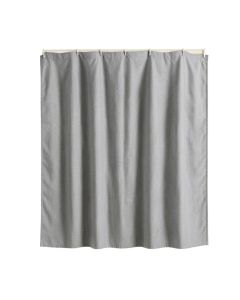 Vale Branch Shower Curtain Hanging Flat From A Plain Rod - Gray (synthetic illustration; no displayed measurements)