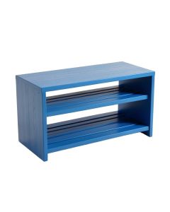 Oak Bend Shoe Storage Bench - Blue (synthetic illustration; no displayed measurements)
