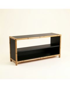 Ash Bridge Low Bookcase - Black (synthetic illustration; no displayed measurements)