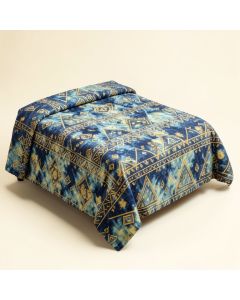 Tie Dye Tribal Boho Pattern With Odd Geometric Triangles And Sacred Shapes Duvet Cover Set (synthetic illustration; no displayed measurements)