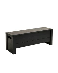 Cedar Crossing Narrow Outdoor Storage Bench - Black
