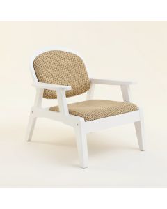 Heath Crossing Outdoor Lounge Chair - White (synthetic illustration; no displayed measurements)