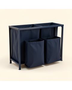 Vale Bluff Laundry Sorting Station With Plain Removable Bags - Navy (synthetic illustration; no displayed measurements)
