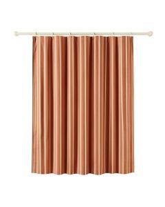 Wren Canyon Shower Curtain Hanging Flat From A Plain Rod - Terracotta (synthetic illustration; no displayed measurements)