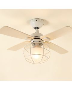 Coven 5 - Blade Caged Ceiling Fan Light Kit Included (synthetic illustration; no displayed measurements)