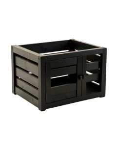 Hill Branch Empty Furniture-Style Pet Crate - Black