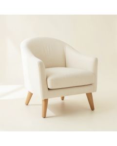 Aspen Field Upholstered Armchair - Ivory (synthetic illustration; no displayed measurements)