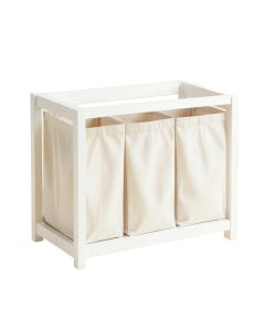 Juniper Branch Laundry Sorting Station With Plain Removable Bags - White (synthetic illustration; no displayed measurements)