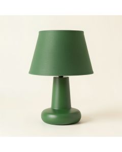 Glen Arc Table Lamp With A Plain Fabric Shade (synthetic illustration; no displayed measurements)