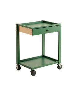 Birch Bridge Empty Rolling Workshop Cart - Green (synthetic illustration; no displayed measurements)