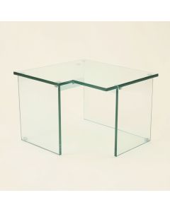 Clarington Glass L-Shape Desk (synthetic illustration; no displayed measurements)