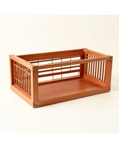 Field Field Empty Furniture-Style Pet Crate - Terracotta (synthetic illustration; no displayed measurements)