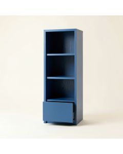 Wren Bend Narrow Cubby Tower - Blue (synthetic illustration; no displayed measurements)