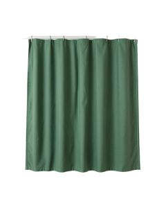 Juniper Brook Shower Curtain Hanging Flat From A Plain Rod - Green (synthetic illustration; no displayed measurements)
