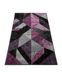 Zabala Geometric Plum/Black/Gray Area Rug